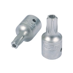 Douilles tournevis ultimate torx percé - 5 pans
- carré d'entrainement intérieur d'apres din 3120 / iso 1174
avec trou pour verrouillage par bille
- finition chromée satinee
- chrome vanadium