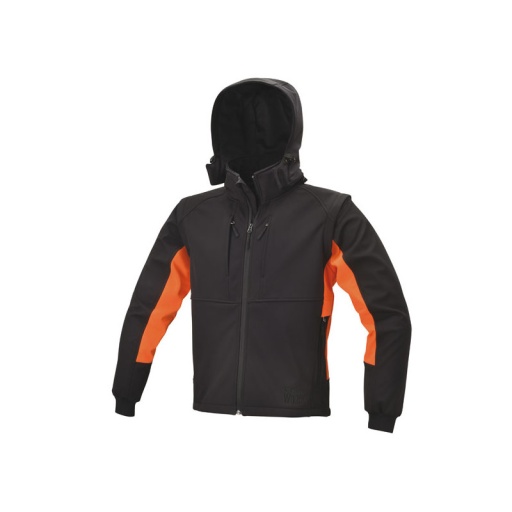 Veste en softshell avec capuche et manches détachables