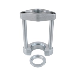 Presse universelle
- bague d'adaptation et plaque ouverte sur trepied
- idéale pour le remplacement de rotules et silent bloc arrière
- s'utilise directement sur le vehicule
- utilisation avec vérin hydraulique
- coffret de rangement
Vérin hydraulique conseille : 14t (440.0015). 16t (440.0005).22t (440.0010)
composition :
potence haute avec filetage intérieur 1.1/2"
 pièces de raccord
vis. m16x40
bague
traverse avec ouverture latérale
