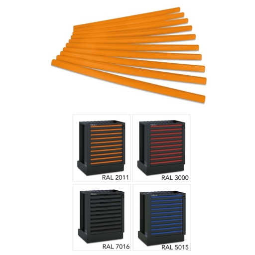 Kit 10 poignées colorées pour tiroir RSC50 orange