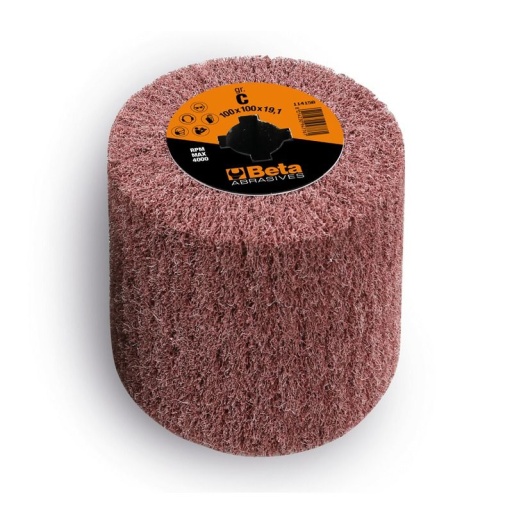 Roue abrasive non tissé pour satineuse dia100x100mm grain M