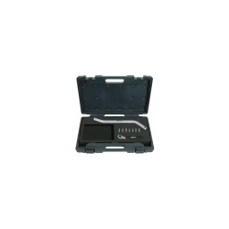 Coffret spécial pour les charnières de portes avec cliquet traversant et embouts

- composition :
- 1 clé spéciale pour extraction de charnière de porte (300mm 
- 1 cliquet traversant (5/16") avec système de blocage des embouts (l140mm 
- 3 embouts xzn m8-m10-m12 (avec système de blocage)
- 4 embouts torx t20-t30-t40-t50
(avec système de blocage)
 