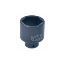 Douille à impact de 50mm - entraînement en 1/2" Douille à impact  6 pans Entraînement en 1/2" Gamme pneumatique Profondeur d'entraînement 37mm, profondeur interne 56mm, diamètre externe 68mm Gamme allant de 10mm à 52mm 