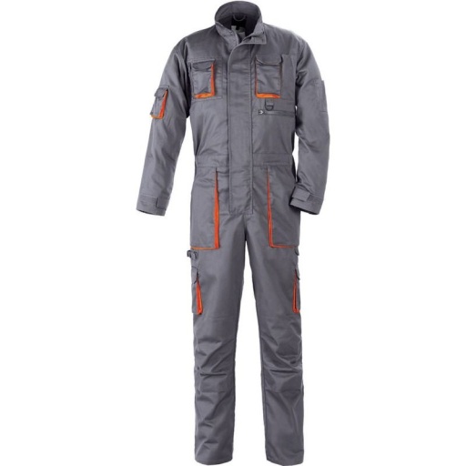 Combinaison de travail 1 zip- gris/orange