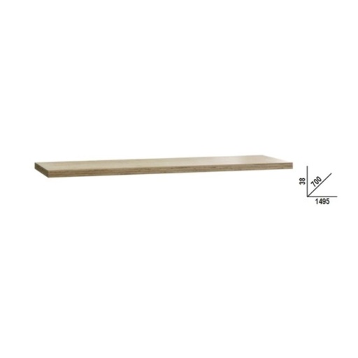 Plan de travail en bois contreplaqué stratifié 1,5 m pour RSC50 2.0 PW/2-1,5MT