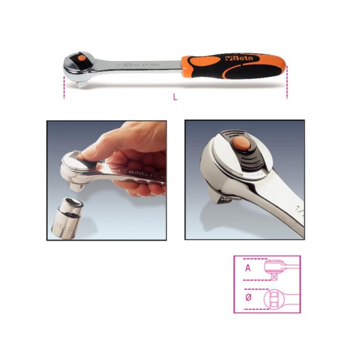 Cliquet 1/2 72dents système de verouillage beta 55lc