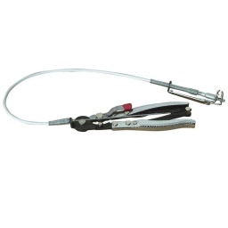 Pince à collier avec gaine flexible 
Réglage par crémaillère avec blocage.
Vendue sans collier

Longueur flexible 65cm
Longueur: 87cm
Conditionnement: carte 