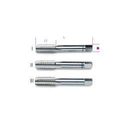 Tarauds à main métrique 3 passes ACIER HSS
004310003	3x0,5	
004310004	4x0,7	
004310005	5x0,8	
004310006	6x1	
004310007	7x1	
004310008	8x1,25	
004310010	10x1,5	
004310012	12x1,75	
004310014	14x2	
004310016	16x2	
004310018	18x2,5	
004310020	20x2,5	
004310022	22x2,5	
004310024	24x3
