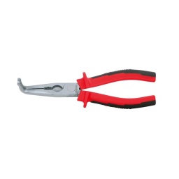 Pince pour tuyaux de retour
- partie coupante
- coudée
- pour raccorder ou enlever les conduites sur les injecteurs profondement encastres
- n'endomm ge pas les conduites
- poignées bi-matière
- chrome vanadium
utilisation : audi. nissan. volkswagen. etc.