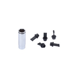 Douille pour bougie de préchauffage psg et jeu de 5 capuchons de protection
- 6 pans
- pour le montage et le démontage des bougies psg
- peut etre utilise sur des bougies standards 12 mm - 5 protections de bougies psg empechant une charge electrostatique inclus
- bague d'arret pour un bon maintien de la bougie
- rupture de la bougie psg a 22 nm au desserrage
- serrage maximum de la bougie : 12 nm
- carré d'entrainement intérieur selon din 3120 / iso 1174 avec encoche pour verrouillage par bille
- finition satinee
- chrome vanadium
utilisation : a4/s4 (avant/quattro) 3.0l à partir de 11/09; q7 3.0l à partir de 11/08; touareg 3.0l à partir de 02/09; golf (variant/4motion) 2.0l à partir de 09/09; insignia (spots tourer) 2.0 cdti à partir de 03/09; insignia (bi turbo) 2.0 cdti à partir de 07/08; meriva b (cdti) 1.3l à partir de 03/10; astra j 1.3l à partir de 03/10
