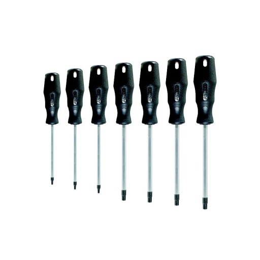 Jeu de 7 tournevis ergotorque torx percé t10 a t40