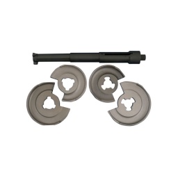 Compresseur de ressort pour Mercedes-Benz  Compresseur de ressort téléscopique L'outil s'étend de 70 à 393mm et offre une charge maximale de 14900 Kgf Permet de déposer et remplacer le ressort sur le triangle sans avoir à démonter l'axe de direction, permettant d'économiser temps et argent.  Convient également pour des utilisations sur des suspensions multibras indépendantes.  Fournis avec 2 tailles de plaque de pression. 