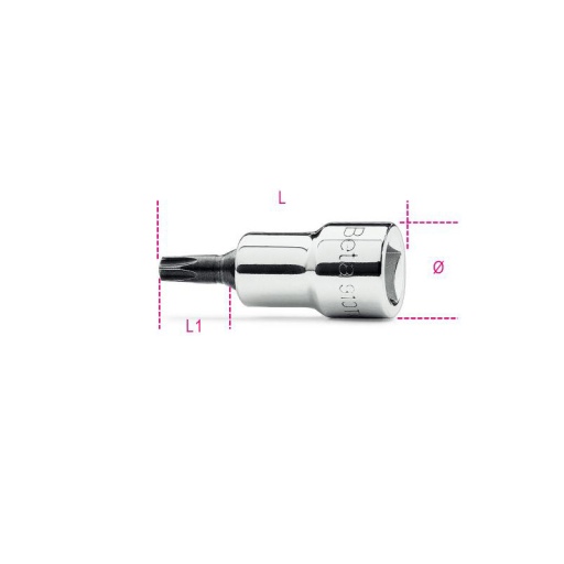 Douille 1/2 tournevis pour vis torx percé t20 beta série 920rtx 