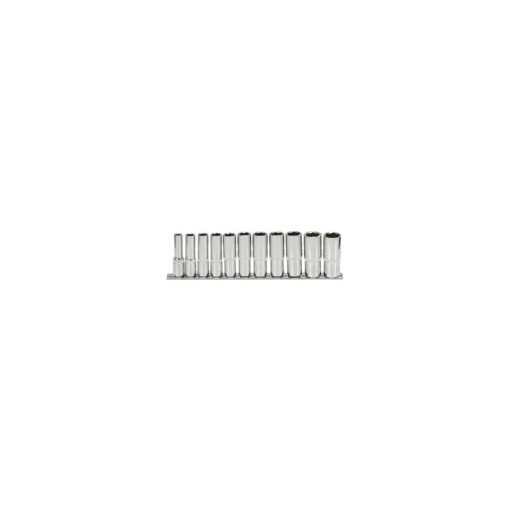 Jeu de douilles longues 3/8 6 pans chrome plus sur rail