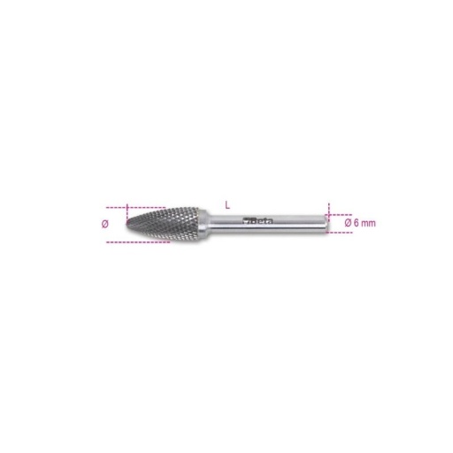 Fraise carbure tête bout arrondi 12mm