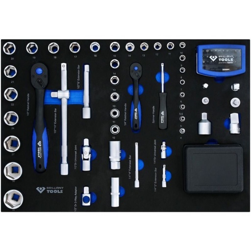 Composition d outils avec douilles et cliquets 79 pcs