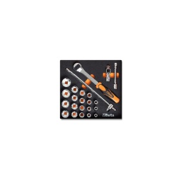 Module douilles 1/2" 23 pièces
- composition:
1 cliquet 1/2" 72 dts
1 rallonge 150mm 1 cardan
1 carré 305mm douilles 10-11-12-13-14-15-16-17-18-19-20-21-22-23-24-26-27-30-32mm - module bicolore. pour une meilleure visibilite
- 1/2 de tiroir
- 367x294mm - qualité premium beta depuis 1939