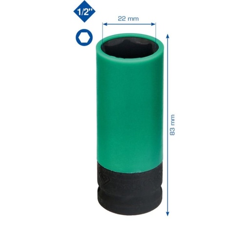 Douille à choc pour jantes aluminium SW 21 mm