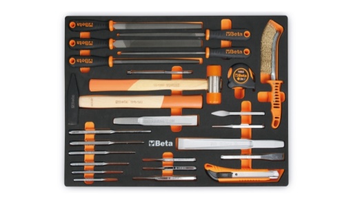 Module mousse avec outils de frappe, de coupe, de mesure et de limes C45pro