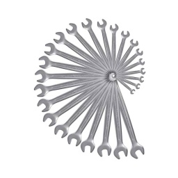 Jeu 25 clés mixtes ks tools. finition satinee. avec un design qui allie esthetique. résistance et ergonomie
composition :
6 - 7 - 8 - 9 - 10 - 11 - 12 - 13 - 14 - 15 - 16 - 17 - 18 - 19 - 21 - 22 - 23 - 24 - 26 - 27 - 28 - 29 - 30 - 32 - 34 mm 