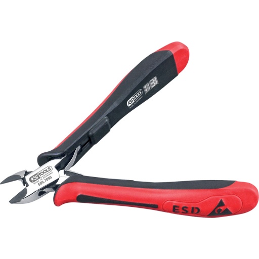Pince ESD coupante diagonale tête ronde becs biseautés, 125 mm