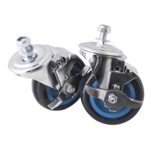 Paire de roues pivotantes freinees ø100x30mm