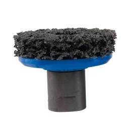 Pour nettoyer les moyeux de roues et disques de freins des VL et utilitaires 
Disque à poncer avec embout 1/2" 
S'utilise avec une visseuse ou une perceuse (Max. 7 000 trs/mn) 
Sans étincelle 
Faible usure - permet de faire jusqu'à 50 véhicules 
Dégage un minimum de poussière 

