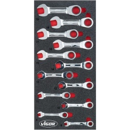 Module mini clés mixte cliquet  12 pièces 
- 8-9-10-11-12-13-14-15-16-17-18-19mm
- Dimension 188x393mm