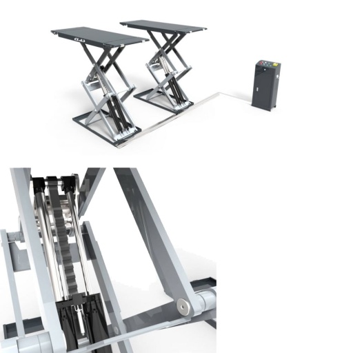 Pont double ciseaux double verin avec securite mecanique 400v 3t
