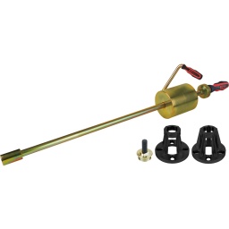 parfaitement adapté au pressage d'arbre de transmission rouillé ou collé
Pour tout type de voitures et d'utilitaires ayant des moyeux de 4 et 5 trous
Pour diamètre de fixation de goujons jusqu'à 120 mm
optimal pour démonter le moyeu de roue
avec adaptateur (440.0119) et marteau à percussion (440.0080)
pas de dommages au niveau de l'arbre de transmission ou d'autres éléments
Mise en place manuelle sûre et simple
charge minimale de travail
En acier spécial