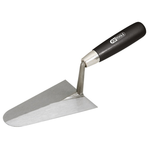 Truelle italienne ronde - lame acier - manche bois - 160 mm