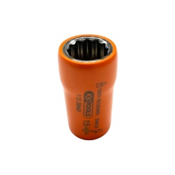 Isolation selon IEC 60900 
Selon ISO 691, ISO 1174-1, ISO 1711-1 et ISO 2725-1 
Carré d'entraînement intérieur selon DIN 3120 / ISO 1174-1 avec encoche pour verrouillage par bille 
12 pans 
Pour une utilisation manuelle ou avec visseuse 
Diamètre extérieur de l'isolation optimisé 
Chrome Vanadium 

