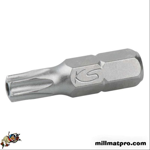 Boîte de 5 embouts de vissage TORX® percé, L.25 mm - 1/4" - TB10