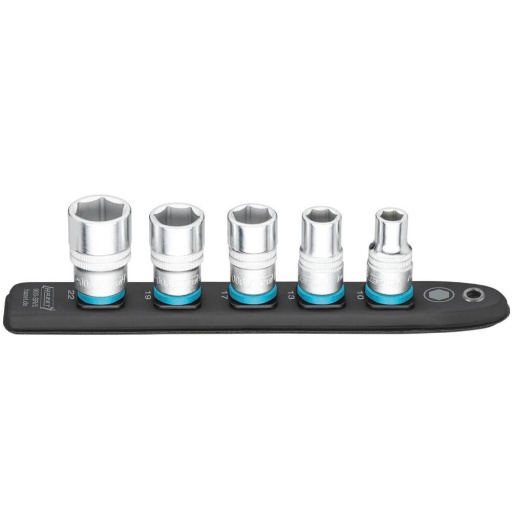 Douille 1/2" sur support magnetique - 5pc