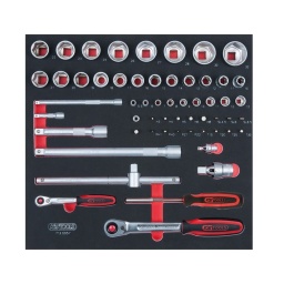 Coffret de douilles et cliquets BRILLIANT TOOLS 3/8 - 61 pcs