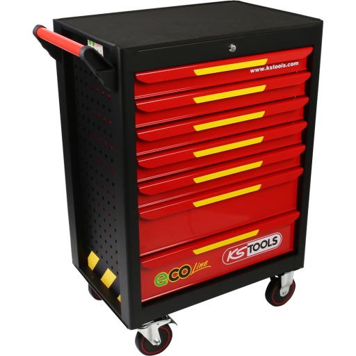 Servante d’atelier ECOline NOIR/ROUGE/JAUNE doté de 7 tiroirs