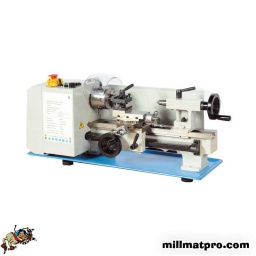 Voltage / puissance moteur 230 / 250
distance entre pointe 300mm hauteur de travail / dia au dessus chariot 180 / 110mm alésage poupee mobile dia / fixation mandrin 20 / mt3
deplacement chariot transversale 65mm mandrin 3 mors fourni 80mm vitesses de travail position lente t/m2. +/- 10% 100 a 1100
vitesses de travail position rapide t/m2. +/- 10% 100 a 2500
filets a pas métrique 0.4 - 2.0 (10)
filets a pas inch 12-52 (8)
poids 37kg
dimensions 820x300x290