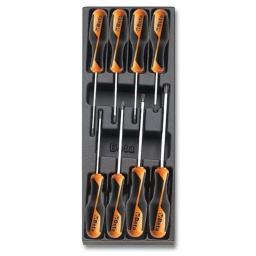 Module tournevis torxperces 8 pièces
- composition:
t9-t10-t15-t20-t25-t27-t30-t40
- plateau thermoformé rigide 
- 1/4 de tiroir
- 367x147mm - qualité premium beta depuis 1939