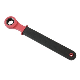 Clé à œil à cliquet - VDE 13 mm Clé à œil à cliquet VDE - Testée jusqu'à 1 000 V Taille 13 mm 12 pans 120 dents En acier 6140CV