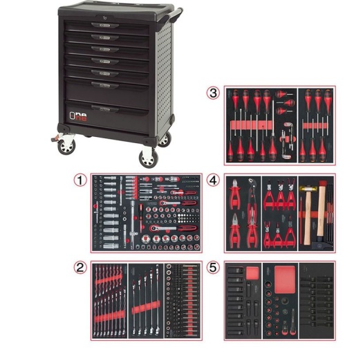 Servante d'atelier ks tools antibasculement 380 pièces