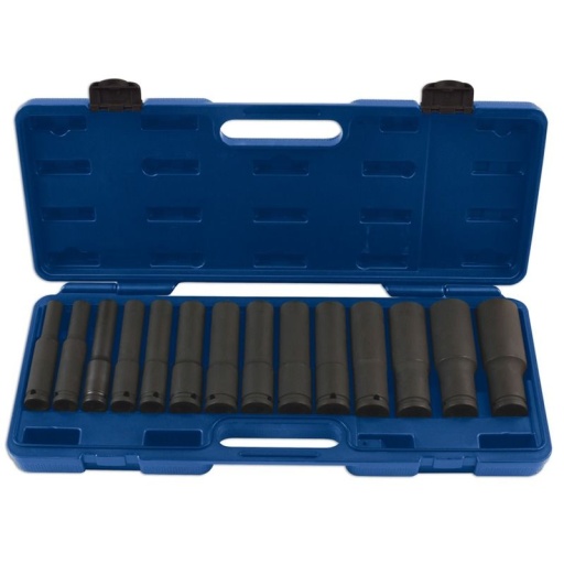 Jeu de douilles à impact extra-longues, 14-32 mm à carré de 1/2"