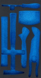 Barquette en mousse dure robuste de haute qualité pour les tiroirs de : Chariot de montage | mobile, (art. 2002), et le Supplément de caisse à outils à coque dure | 2 tiroirs (art. 2002-3) pour art. 2002-9