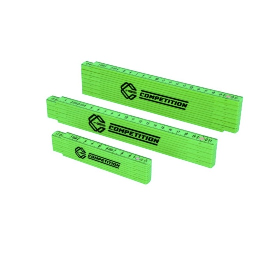 Jeu de m&egrave;tres pliants en plastique COMPETITON 3 pcs 1-2-3m