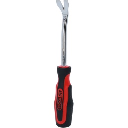 Pour clips métaliques et en PVC
Outil robuste pour garnitures de portes
Outil avec effet levier
Version résistante avec poignée robuste
Inclinée à 15°