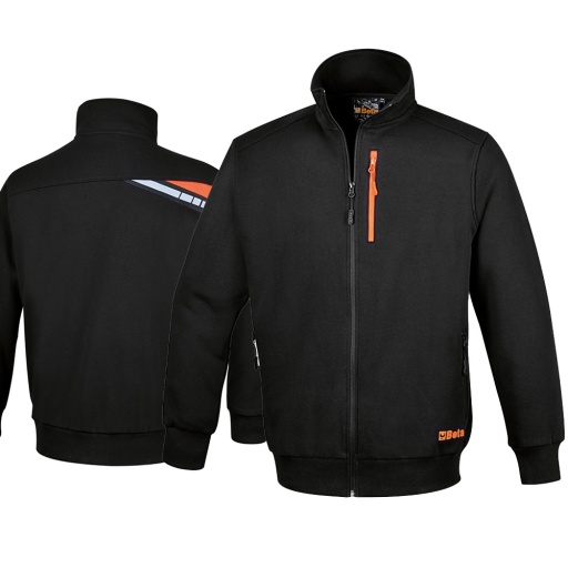 sweatshirt avec fermeture éclair longue