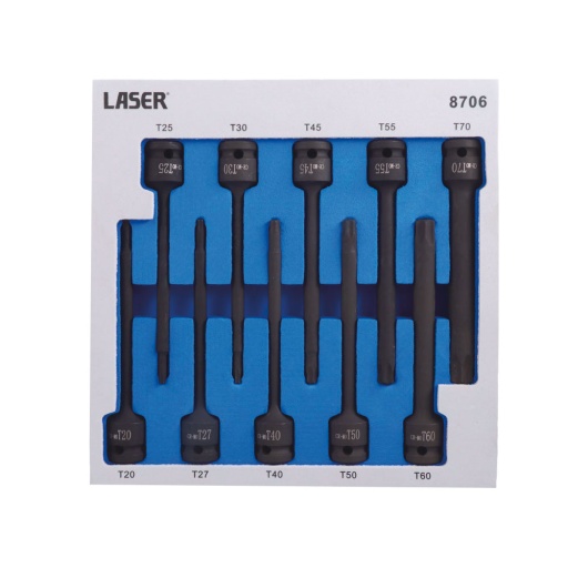 Mini module embouts étoile extra-longs à impact à carré de 1/2" 