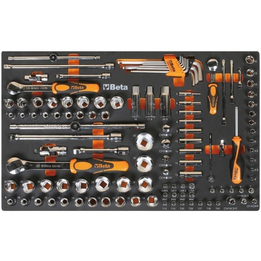 Module douille 1/4" 3/8" 1/2" 116 pièces
