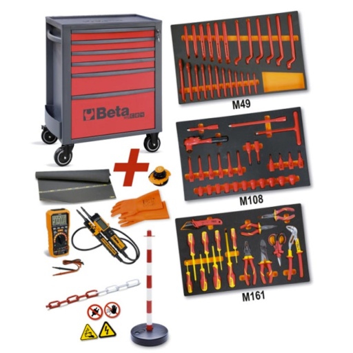 Servante comprenant 85 outils pour véhicules hybrides et électriques