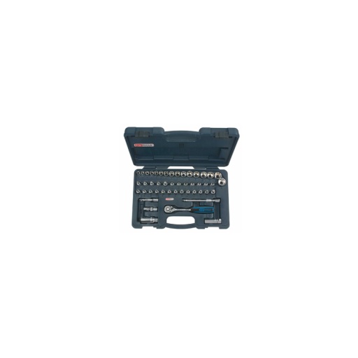 Coffret 47 pièces douilles 3/8 chrome plus + douilles tournevis