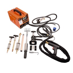 Soudeuse Pro Pull tire clous
Poste de soudage par points compact, alimenté par secteur, avec 9 modes de soudage sélectionnables, deux ports de pistolet détachables, câble de masse de 2 m, câble de soudage de 2 m, câble d'outil de 2 m et pince.
Convient pour le débosselage de carrosserie sur les panneaux en acier.
Dimensions : 320 x 210 x 230 mm. Poids : 28 kg.
Alimentation : 230 V, prise monophasée 16 A (bleue). Courant de sortie maximal : 3 800 A. Épaisseur de soudure : 0,4 à 1,2 mm. Conforme aux normes CE et RoHS.
Fourni avec : tête de soudage par points à double usage, 2 tiges de carbone, marteaux à inertie pour le pointage et le débosselage.
Consommables également disponibles, voir la référence 91299 (triangles de tirage pour panneaux, lot de 20). Compatibles avec les fils ondulés, références 91332 (10 fils ondulés) et 91333 (50 fils ondulés).
Poste de soudage compact pour la réparation de carrosserie, alimenté par secteur et fourni avec deux types de marteaux à inertie pour le débosselage, un crochet de débosselage à six mâchoires, ainsi que des outils de soudage par points et de rétraction thermique.
Idéal pour le débosselage de la carrosserie automobile. Connectez le marteau à inertie au poste de soudage, qui sert à maintenir et souder les triangles de débosselage cuivrés sur la carrosserie.
Le marteau à inertie est ensuite utilisé pour redresser la partie endommagée.
Conçu pour une alimentation monophasée 230 V 16 A, il est équipé d'une prise commando monophasée 16 A et d'une poignée de transport intégrée.